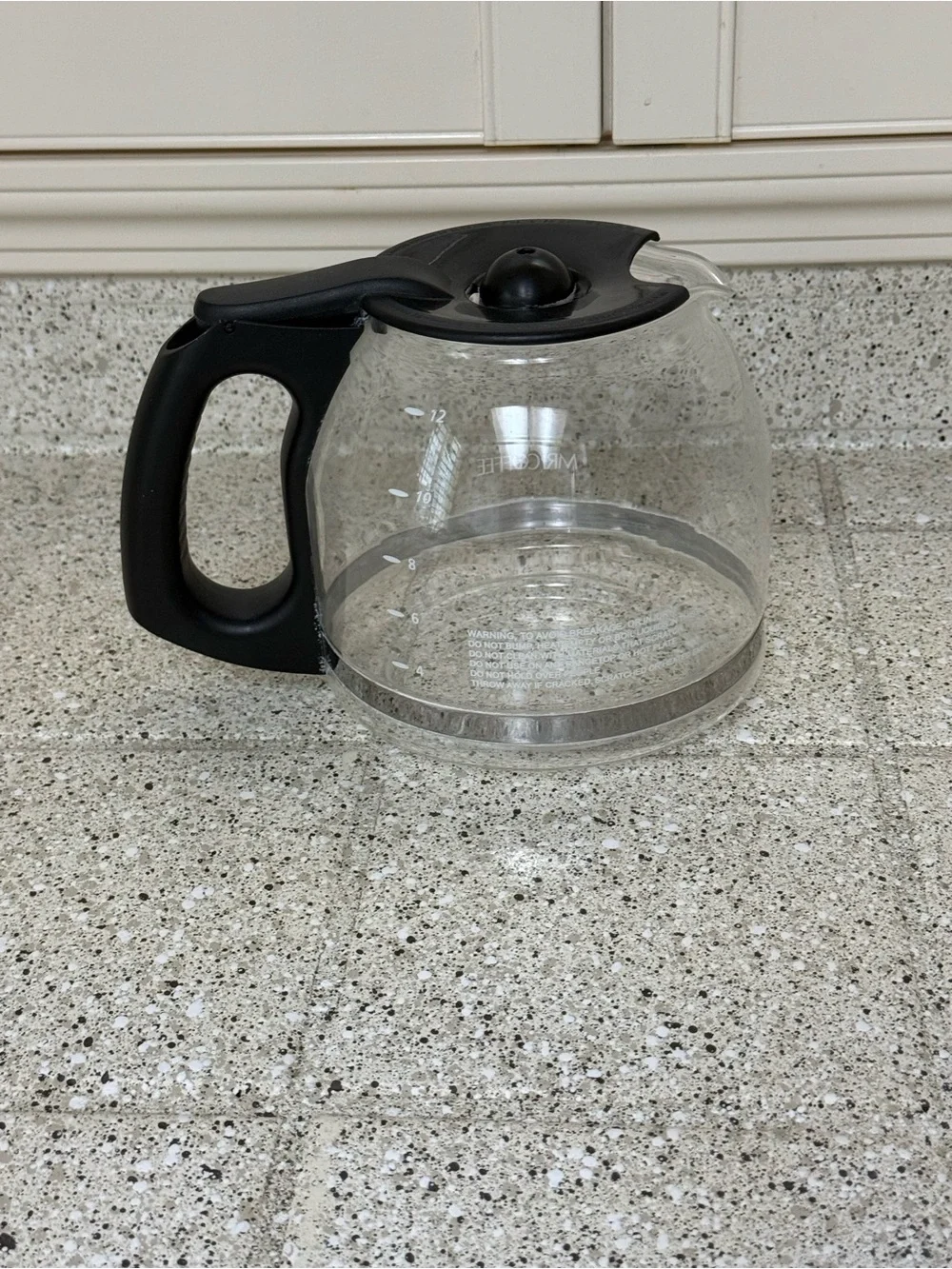 Mr. Coffee 12-Cup Glass Coffee Carafe with Black Handle and Lid